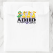 ADHD Ugly Ducking Ronde Sticker (Tas)