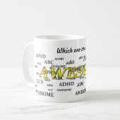 ADHD, VOEGT TOE, ONEVEN, GEWELDIGE KOFFIEMOK (Voorkant links)