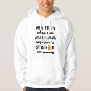 ADHD Warrior Attentie Defensiemacht Bewustmaking Hoodie