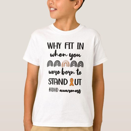 ADHD Warrior Attentie Defensiemacht Bewustmaking T-shirt (Voorkant)