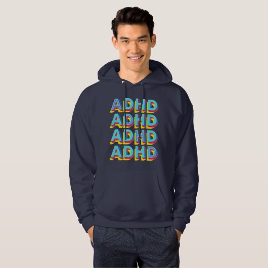 ADHD-woord Hoodie (Voorkant volledig)