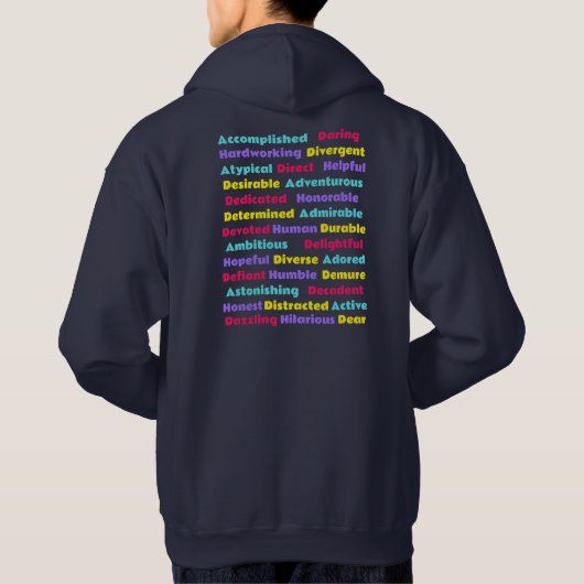 ADHD-woord Hoodie (Achterkant)