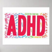ADHD-woordwolk Poster (Voorkant)