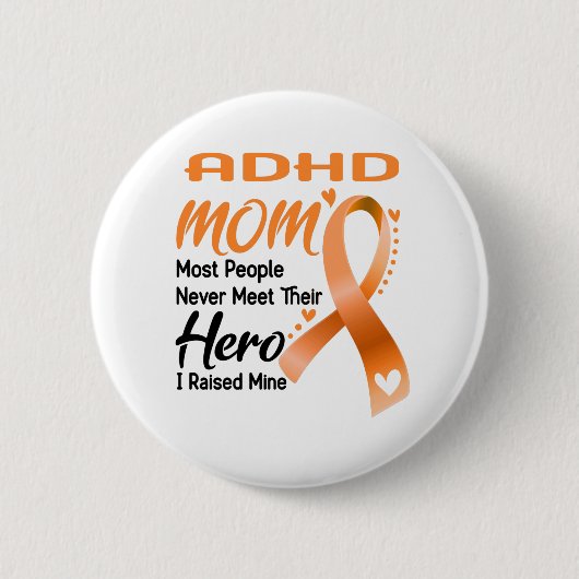 ADHDADHD-bewustzijn Month Ribbon-cadeaus Ronde Button 5,7 Cm (Voorkant)