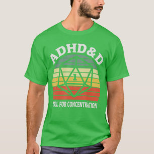 ADHDD Rol Voor Concentratie Grappigeableop Gamer r T-shirt