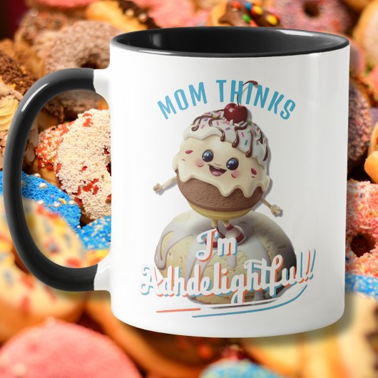ADHDelightful Sundae Gepersonaliseerde ADHD Mok