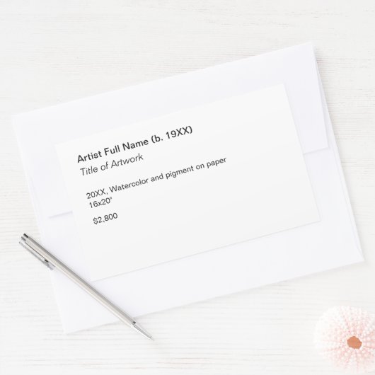 Adhesive Artwork Exhibition Label Template (Envelop)