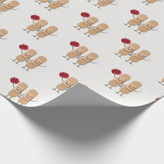 Adhesive Bandage Cheerleaders On White Cadeaupapier (Hoek)