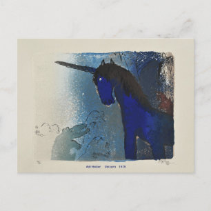 Adi Holzer Unicorn 1975 Briefkaart