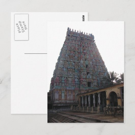 Adi Kumbeswarar Temple Briefkaart (Voorkant / Achterkant)