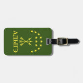 Adiga - vlagontwerp voor de Circassiaanse Cherkess Bagagelabel (Voorkant horizontaal)