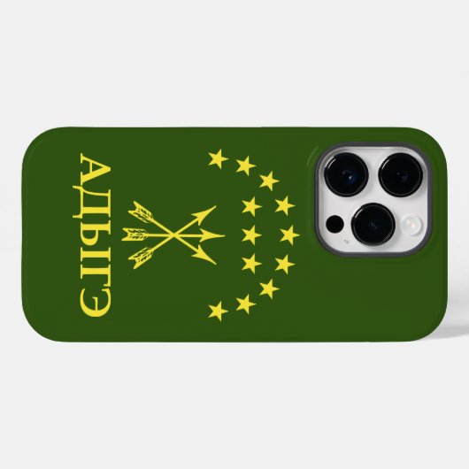 Adiga - vlagontwerp voor de Circassiaanse Cherkess Case-Mate iPhone Case (Achterkant (horizontaal))