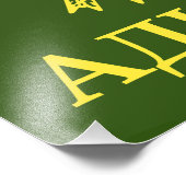 Adiga - vlagontwerp voor de Circassiaanse Cherkess Foto Afdruk (Hoek)