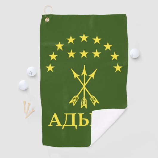 Adiga - vlagontwerp voor de Circassiaanse Cherkess Golfhanddoek (Insitu)