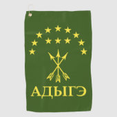 Adiga - vlagontwerp voor de Circassiaanse Cherkess Golfhanddoek (Voorkant)