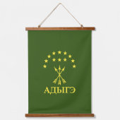 Adiga - vlagontwerp voor de Circassiaanse Cherkess Hangend Wandkleed (Voorkant)