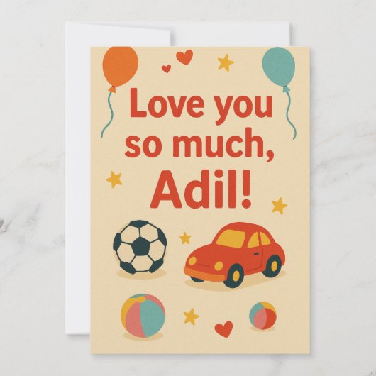 Adil's 3e verjaardagsfeestje uitnodiging - bewerkb (Achterkant)