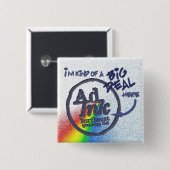 AdInk Big Deal Button, rismstijl Vierkante Button 5,1 Cm (Voorkant /achterkant)