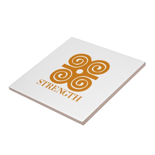 Adinka Sterkte Symbol Gift Idea Tegeltje (Zijkant)