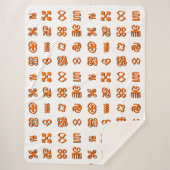 Adinkra African Symbols Classic Ronde Sticker Sher Sherpa Deken (Voorkant)