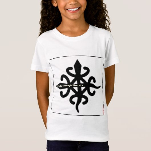 Adinkra Afrikaans symbool: Eenheid door diversitei T-shirt (Voorkant)
