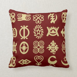 Adinkra, afrikaanse symbolen, Afrika, wijsheid Kussen