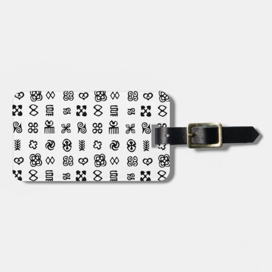 Adinkra Afrikaanse symbolen Bagagelabel (Voorkant horizontaal)