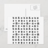 Adinkra Afrikaanse symbolen Briefkaart (Voorkant / Achterkant)