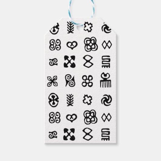 Adinkra Afrikaanse symbolen Cadeaulabel (Voorkant)