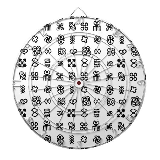 Adinkra Afrikaanse symbolen Dartbord (Voorkant)
