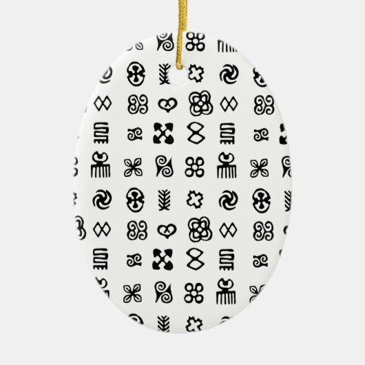 Adinkra Afrikaanse symbolen Keramisch Ornament (Voorkant)