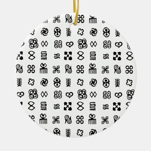 Adinkra Afrikaanse symbolen Keramisch Ornament (Voorkant)