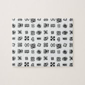 Adinkra Afrikaanse symbolen Legpuzzel (Horizontaal)