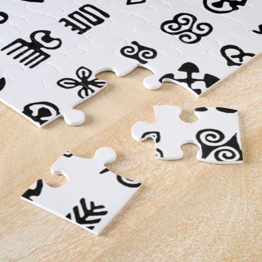 Adinkra Afrikaanse symbolen Legpuzzel (Zijkant)