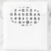 Adinkra Afrikaanse symbolen Ovale Sticker (Tas)