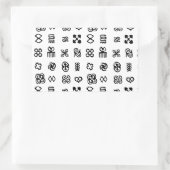 Adinkra Afrikaanse symbolen Rechthoekige Sticker (Tas)