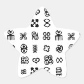 Adinkra Afrikaanse symbolen Ster Sticker (Voorkant)
