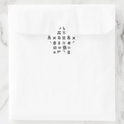 Adinkra Afrikaanse symbolen Ster Sticker (Tas)