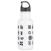 Adinkra Afrikaanse symbolen Waterfles (Achterkant)