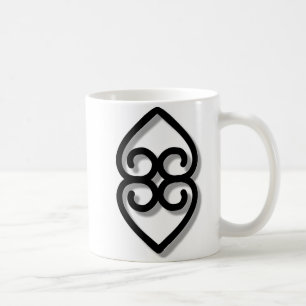 Adinkra - Earth-BW Koffiemok