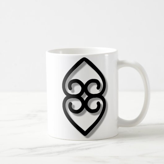 Adinkra - Earth-BW Koffiemok (Rechts)