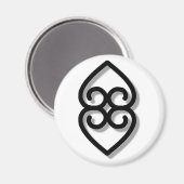 Adinkra - Earth-BW Magneet (Voorkant / Achterkant)