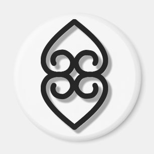 Adinkra - Earth-BW Magneet