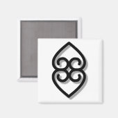 Adinkra - Earth-BW Magneet (Voorkant / Achterkant)