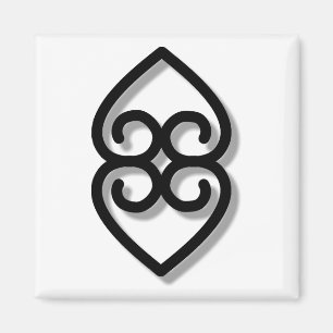 Adinkra - Earth-BW Magneet