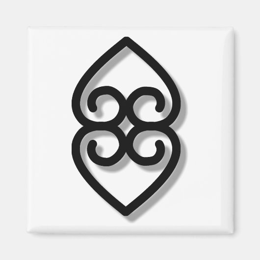 Adinkra - Earth-BW Magneet (Voorkant)