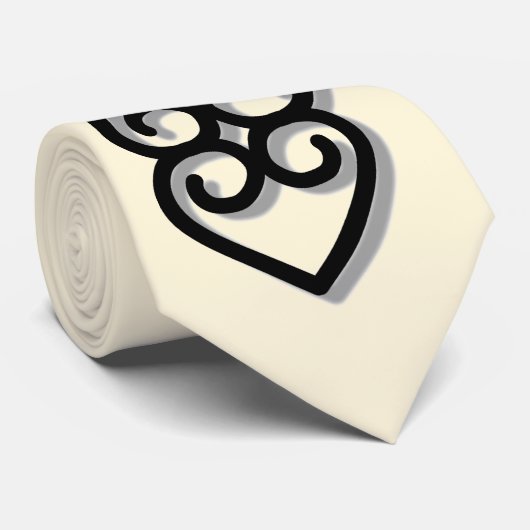 Adinkra - Earth-BW Stropdas (Opgerold)