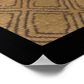 Adinkra en Arabisch met Afrikaanse achtergrond Poster (Hoek)