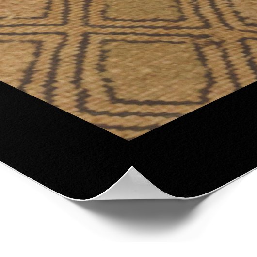 Adinkra en Arabisch met Afrikaanse achtergrond Poster (Hoek)