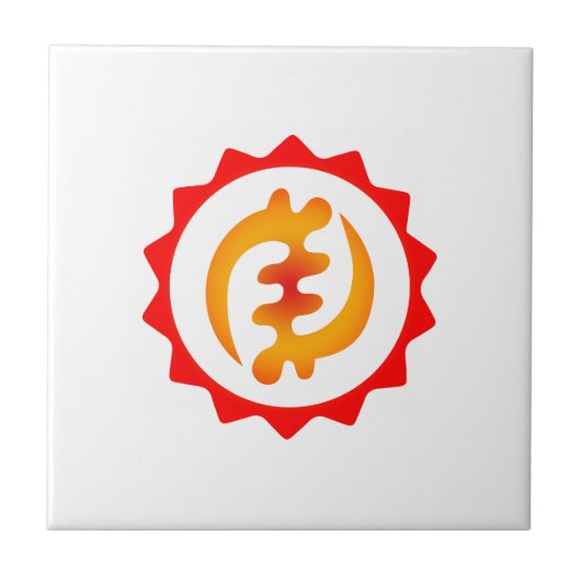 Adinkra God is koning Nyame ohene Symbol Gift Idea Tegeltje (Voorkant)